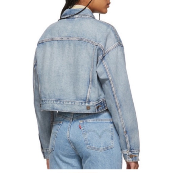 levis cropped loose denim trucker jacket - Picture 3 of 3